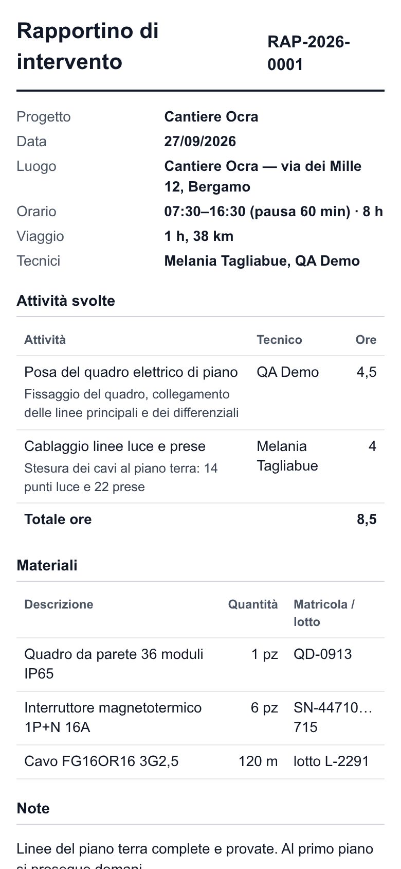 Il documento firmato: anteprima e PDF dicono le stesse cose